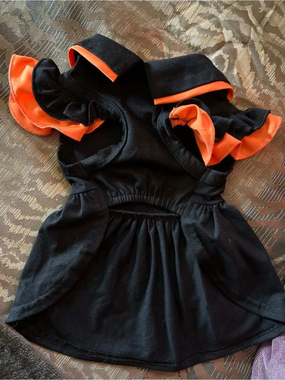 🧡🖤Pet Halloween black &orange Spiderweb Dress-NWT-SZ XS